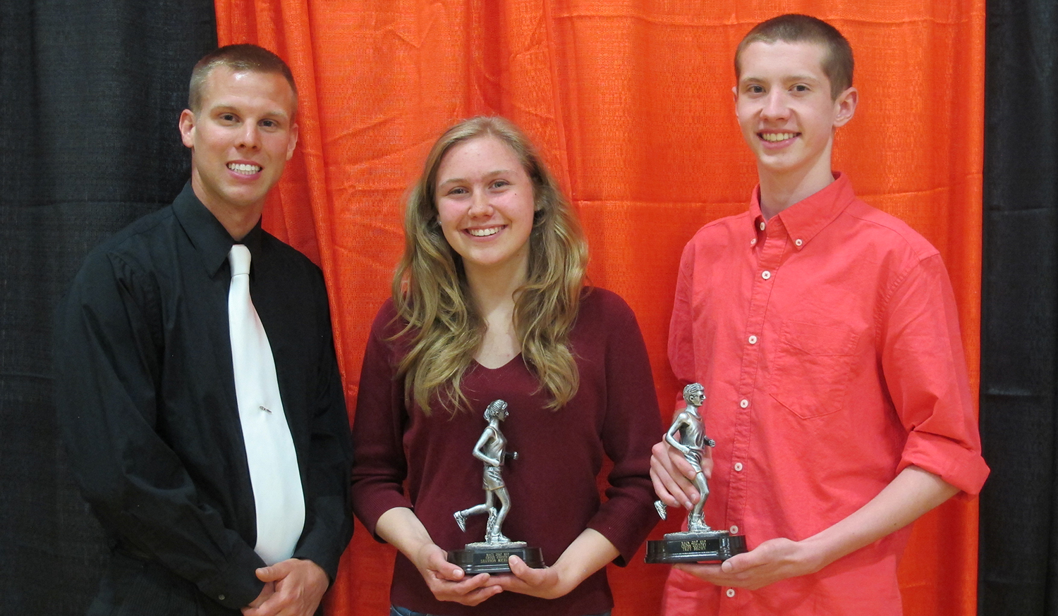 Cross Country: Female: Shannon Michaelis. Male: Troy Brown. Presented by: Shawn Parkhurst (left). Cross Country: Female: Shannon Michaelis. Male: Troy Brown. Presented by: Shawn Parkhurst (left).